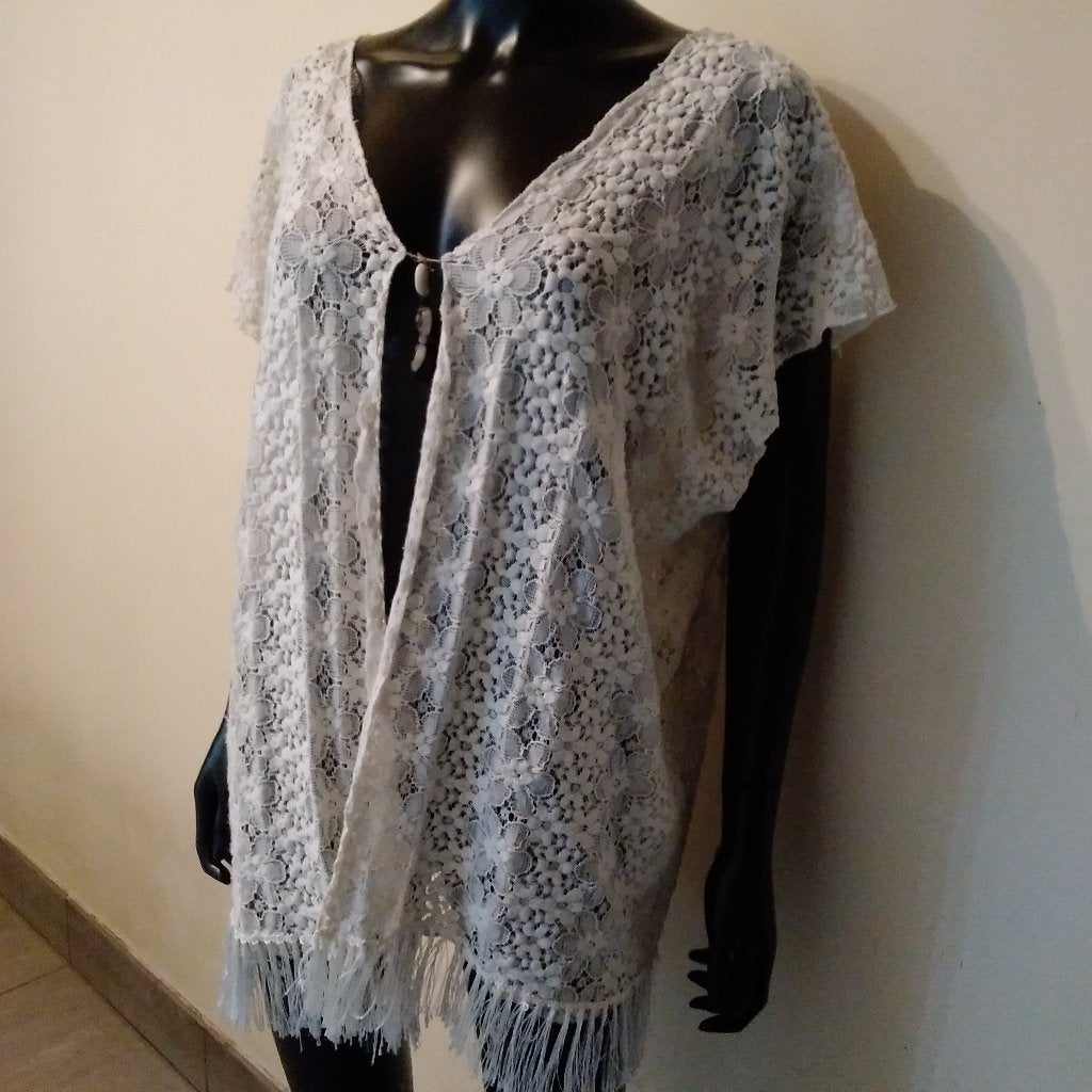 Luchtige kanten tuniek. Boho style. Uniek, Kleding | Dames, Topjes, Boho style, Verzenden, Gedragen, Korte mouw