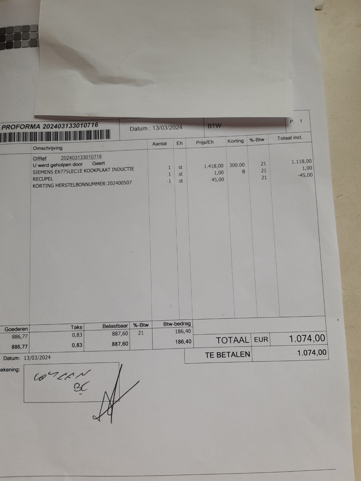 Siemens kookplaat, Elektronische apparatuur, Kookplaten, Ophalen, 4 kookzones, Zo goed als nieuw, Inbouw