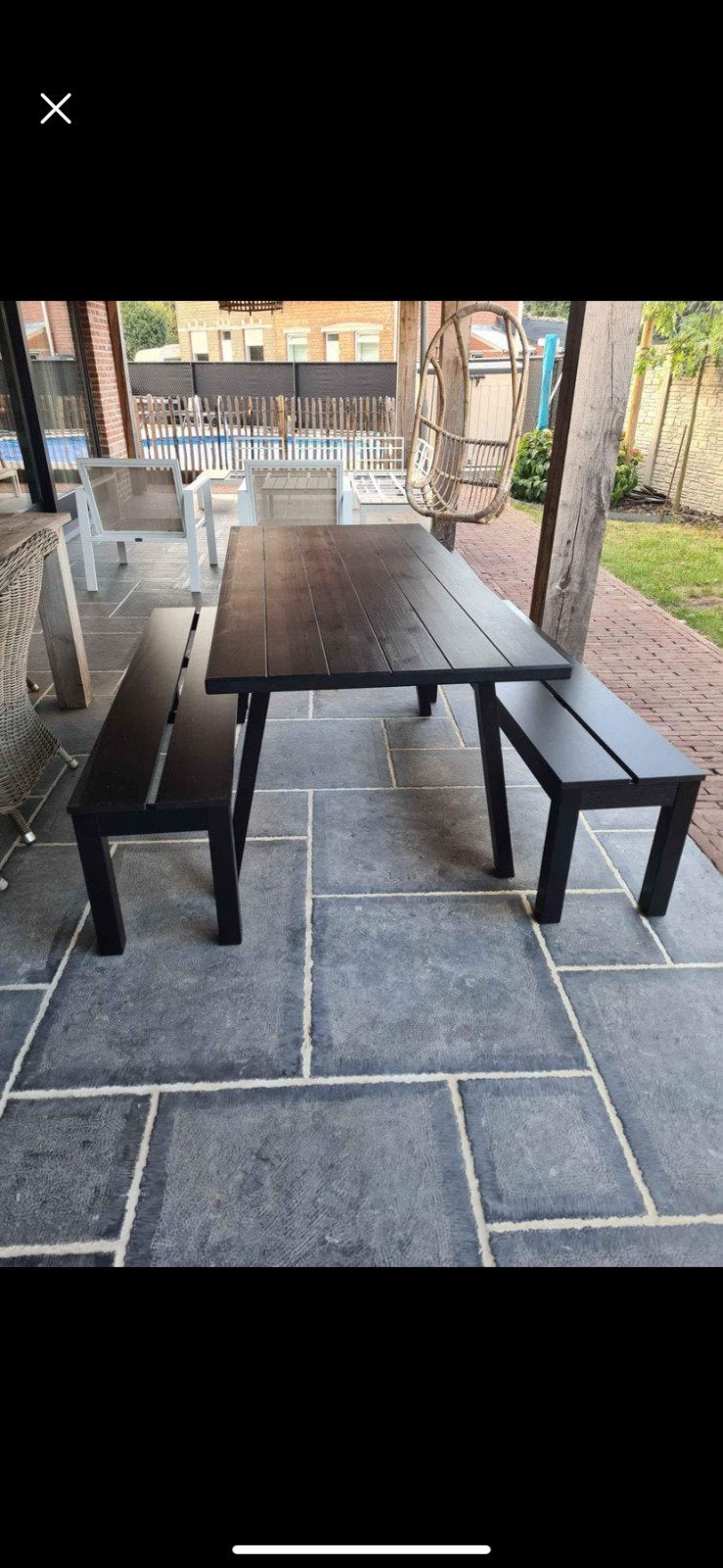 Tafel met banken, Huis en Inrichting, Ophalen, Zo goed als nieuw