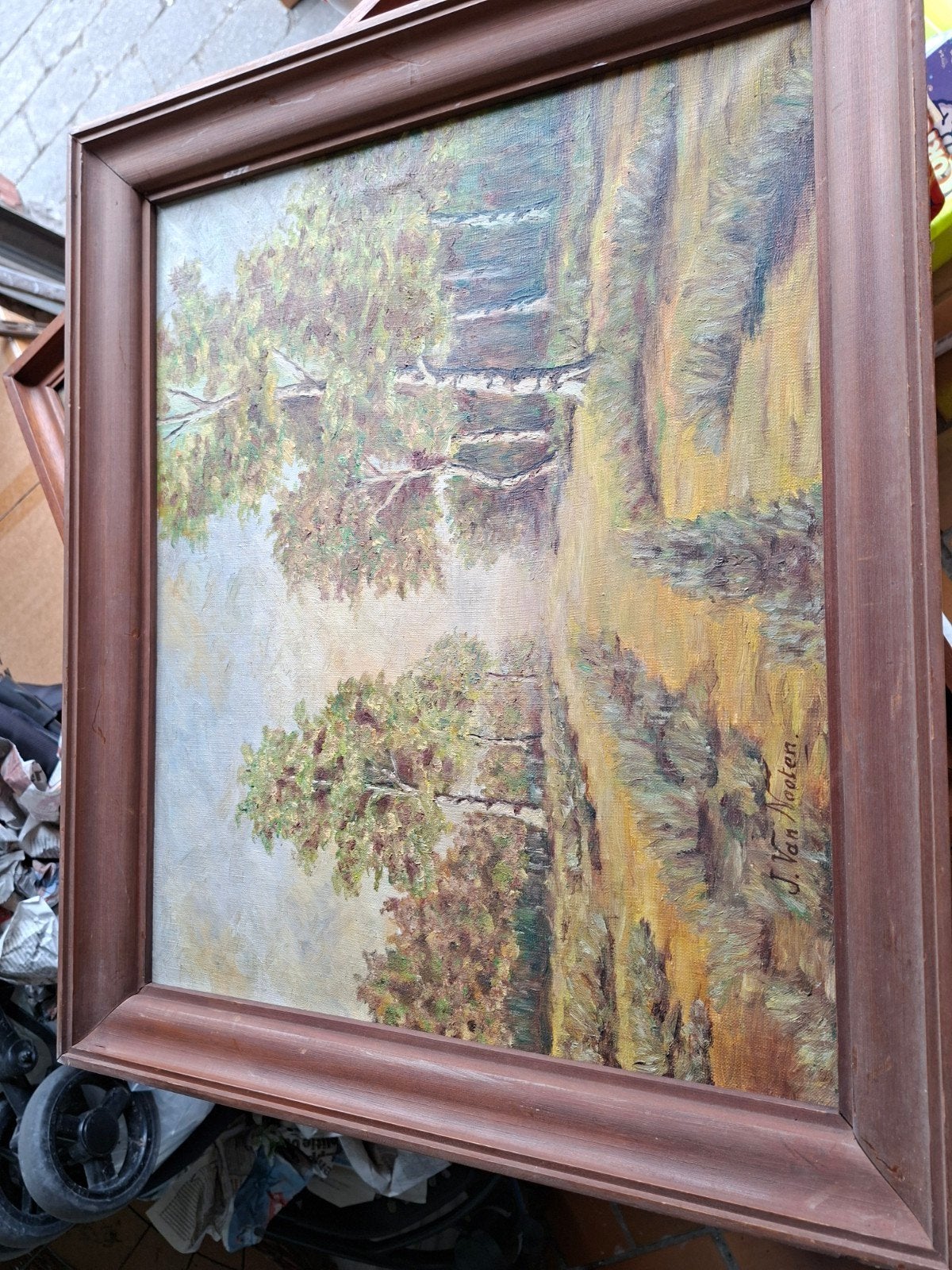 schilderij Van Nooten, Antiek en Kunst, Ophalen, Doek, Landschap, Klassiek