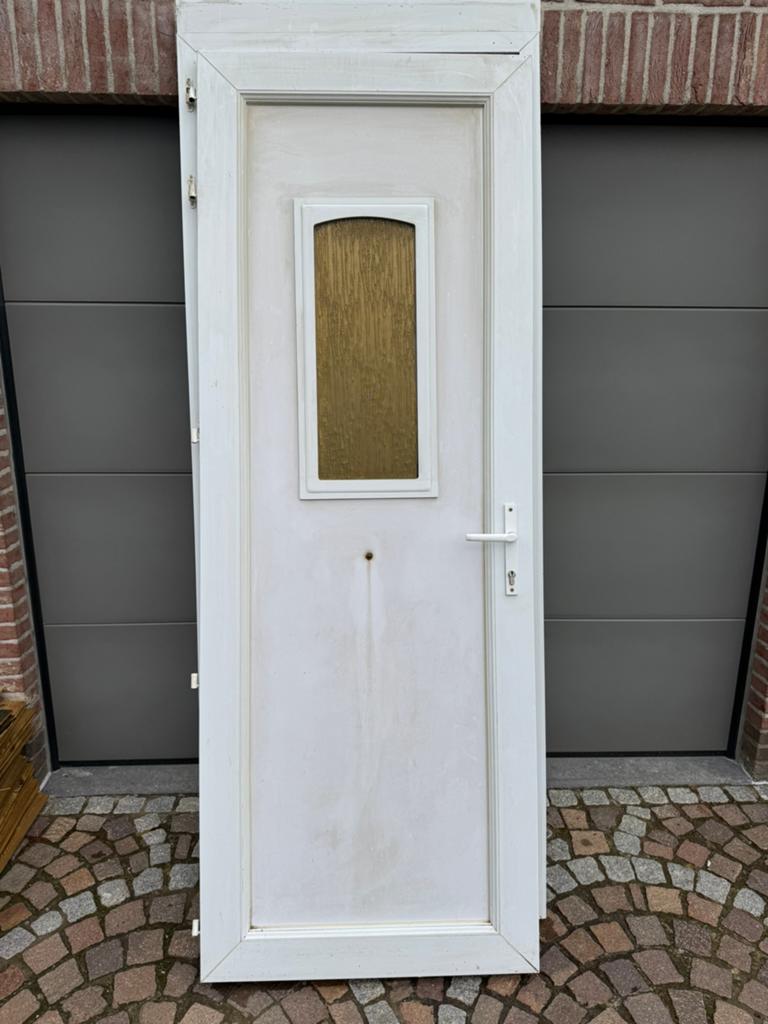 Mooie pvc deur wit!, Doe-het-zelf en Bouw, Deuren en Vliegenramen, Ophalen, Zo goed als nieuw