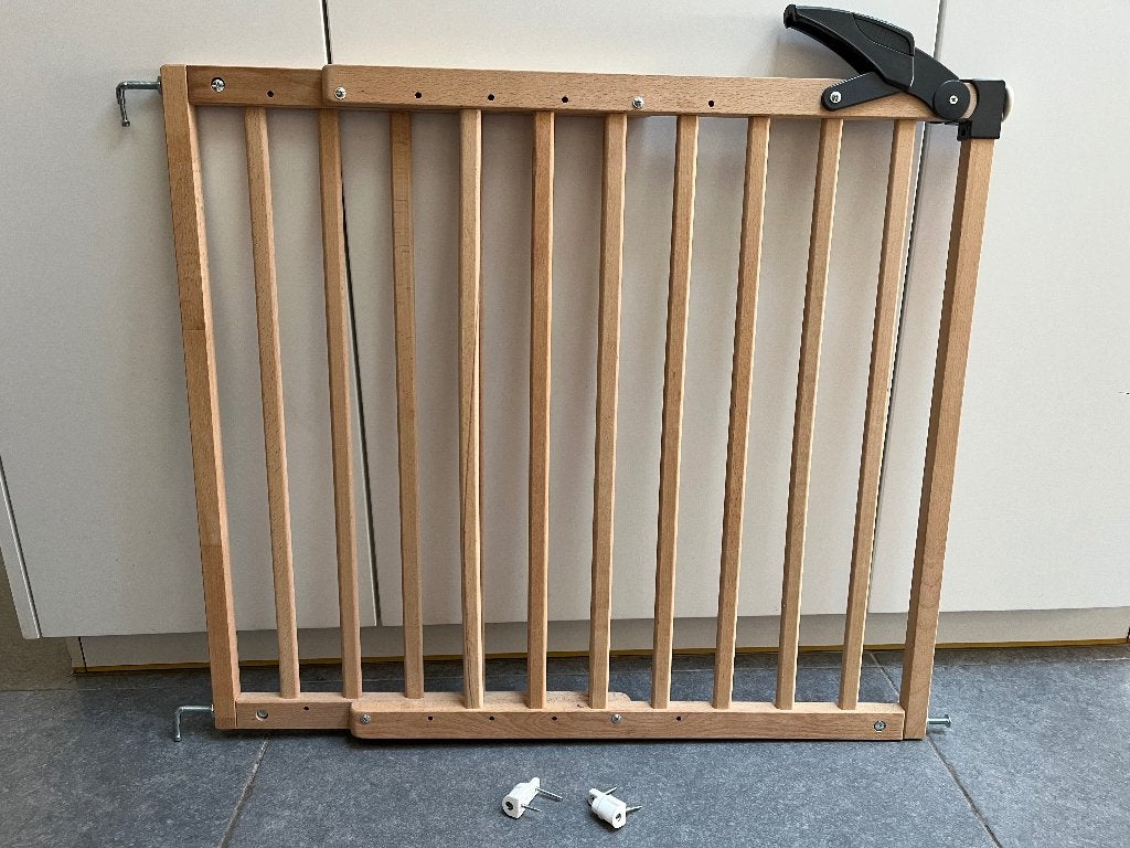 Barrière de sécurité enfant en bois, Kinderen en Baby's, Traphekjes, Ophalen, Gebruikt, 100 tot 115 cm, Klemhekje