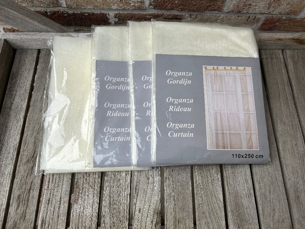 NIEUWE ORGANZA GORDIJNEN 110 CM X 250 CM, Enlèvement ou Envoi, Neuf, Rideau
