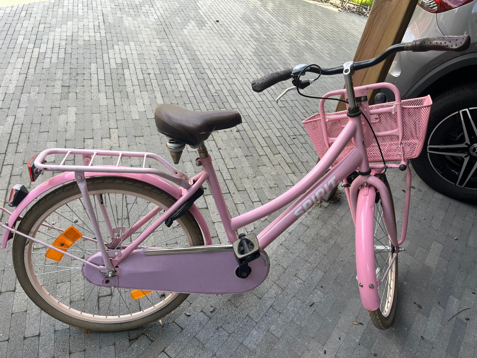 Spirit Omafiets Roze Meisjesfiets 24 Inch, 24 pouces, Frein à rétropédalage, Enlèvement, Utilisé