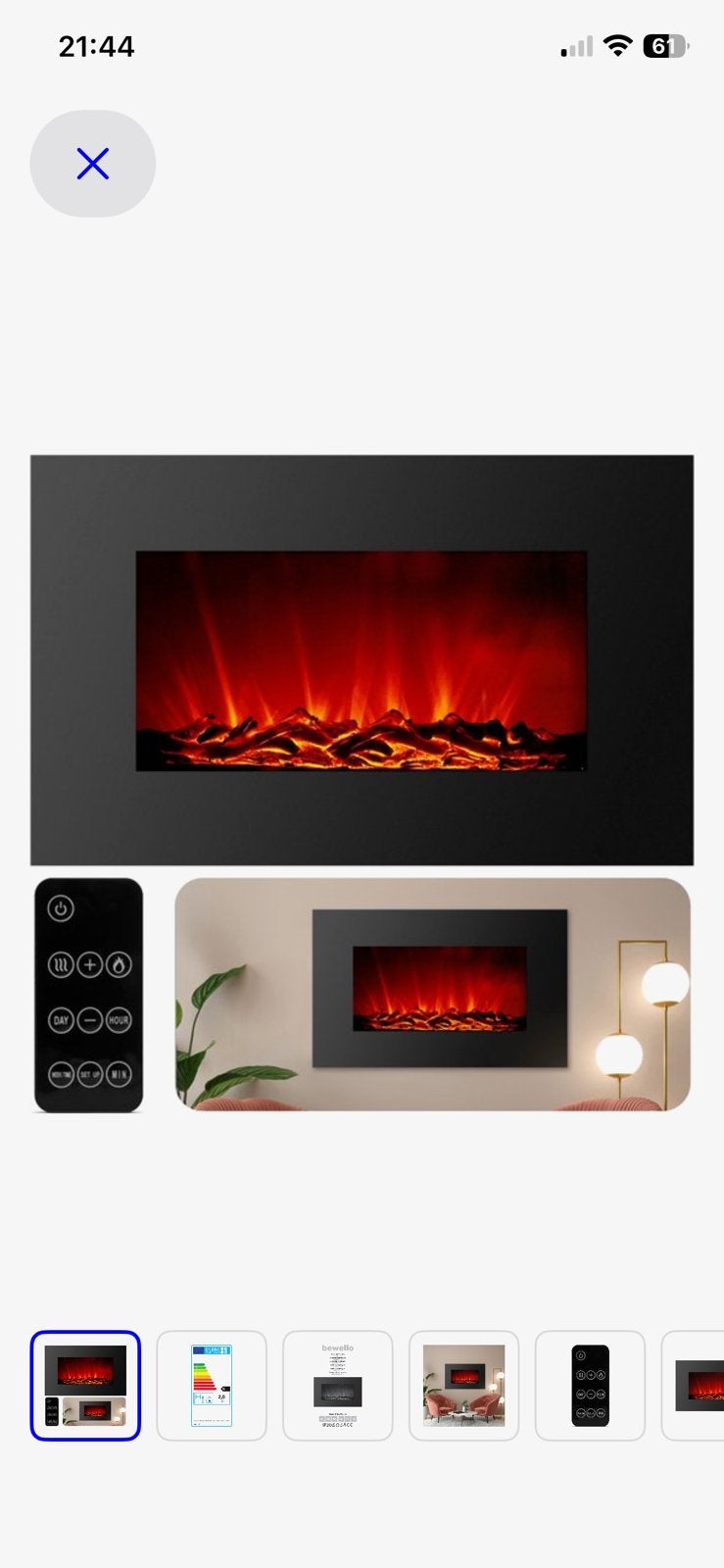 Nieuw- electrische sfeerhaard/ verwarming- wandbevestiging, Huis en Inrichting, Haarden, Ophalen, Nieuw, Hangende haard, Elektrische haard