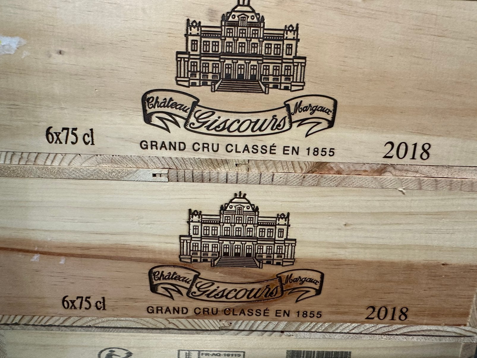 Chateau Giscours Margaux 2018 caisse de 6 bouteilles (X2), Verzamelen, Wijnen, Ophalen, Frankrijk, Nieuw, Rode wijn