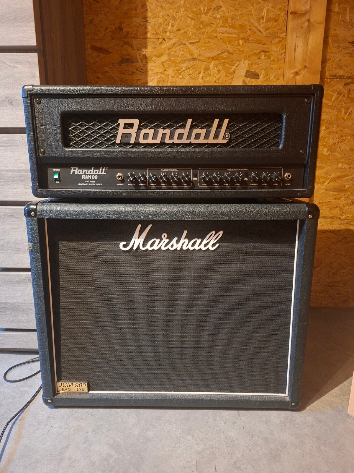 Stack Ampli Guitare Randall RH100 + Baffle Marshall 1936 JCM, Musique & Instruments, Enlèvement, Utilisé, Guitare, 100 watts ou plus