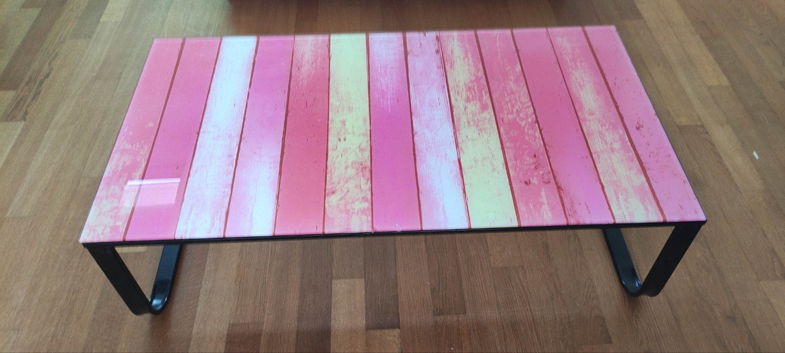 Salontafel, Ophalen, Zo goed als nieuw, Rechthoekig, Glas