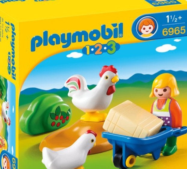 Playmobil boerin met haan en kip, Ophalen, Gebruikt