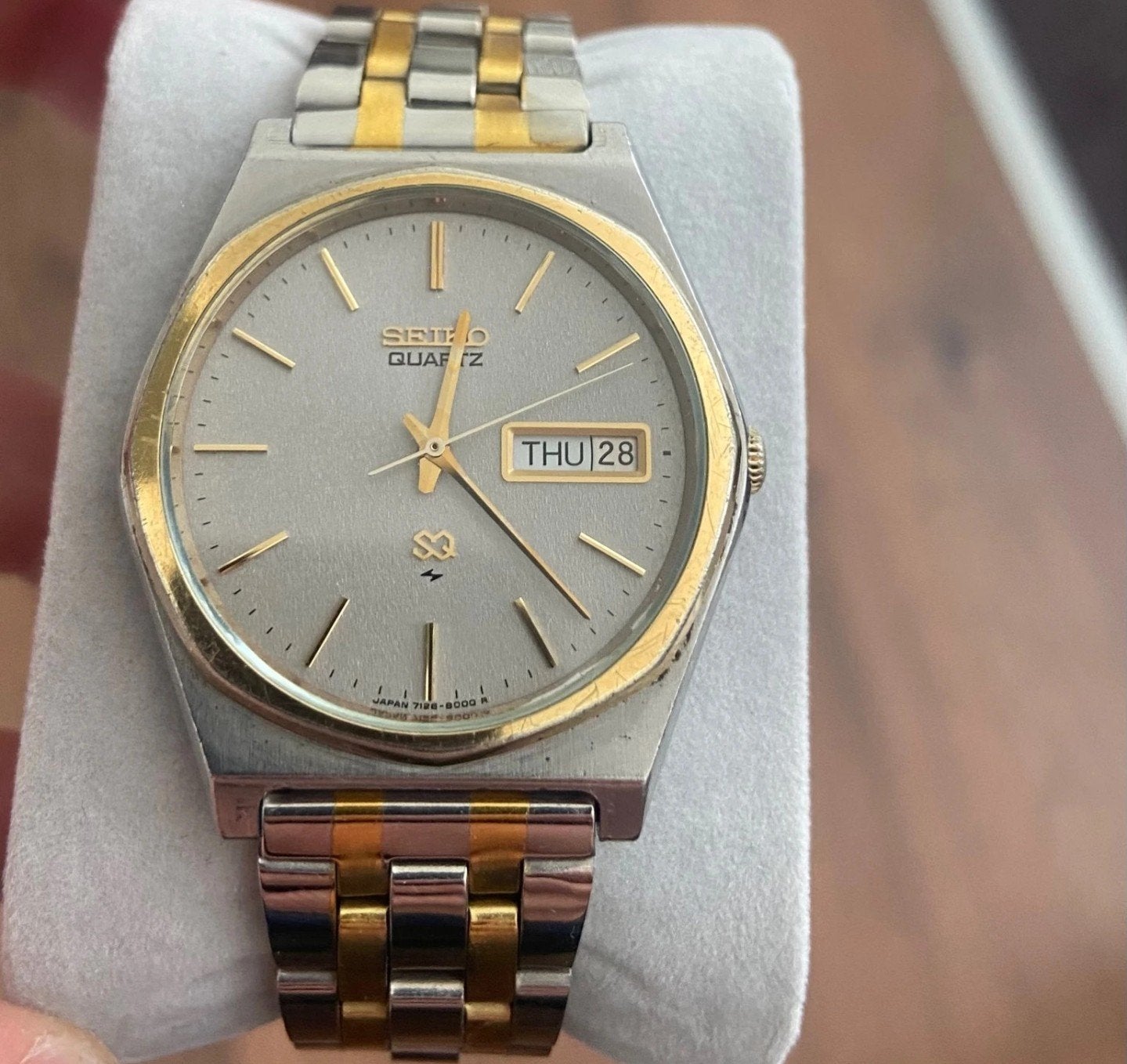 Vintage Seiko SQ Quartz – Jaren '80 Two-Tone, Handtassen en Accessoires, Horloges | Dames, Ophalen of Verzenden, Seiko