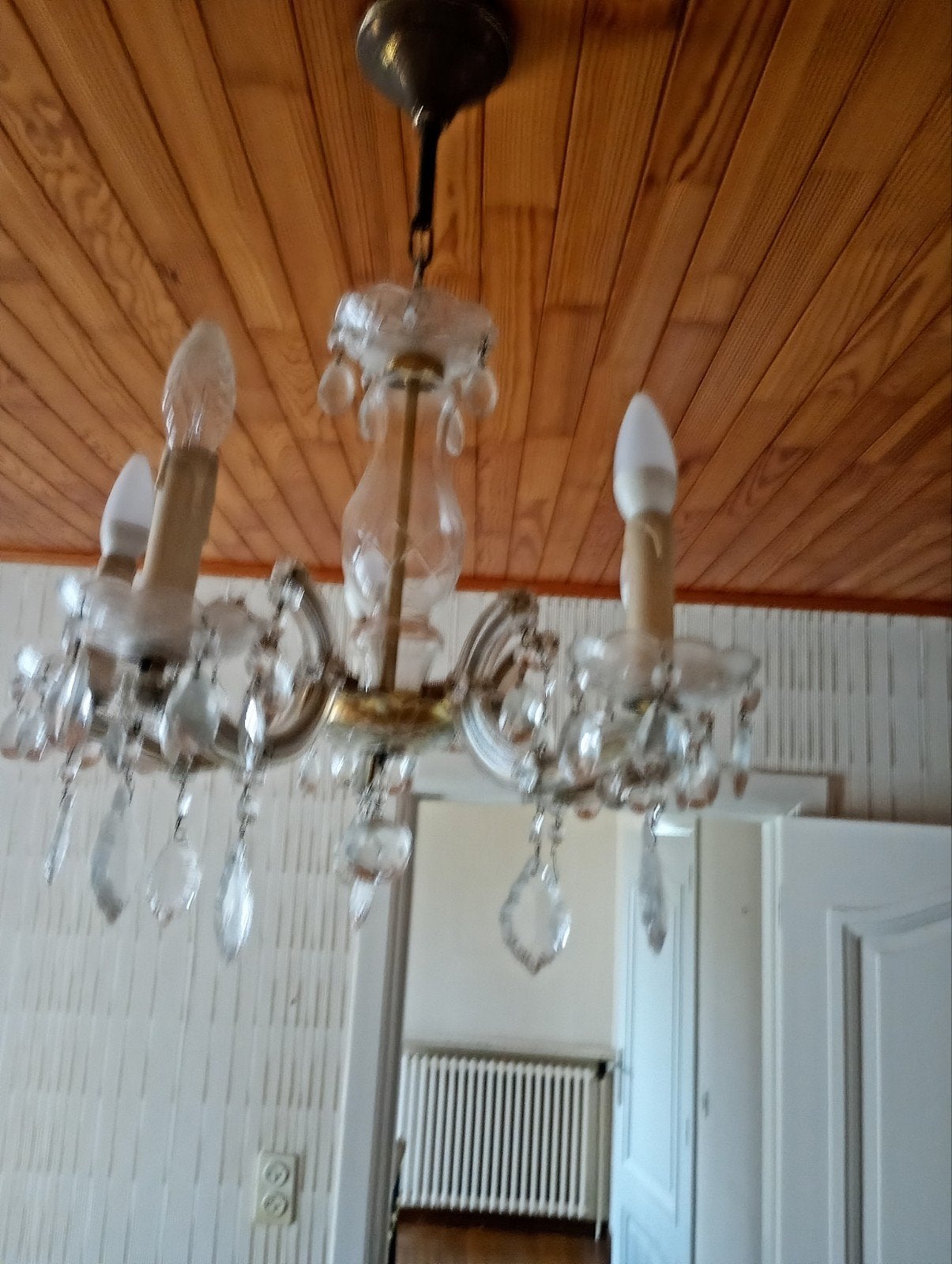 kristallen kroonluchter, Huis en Inrichting, Lampen | Kroonluchters, Ophalen