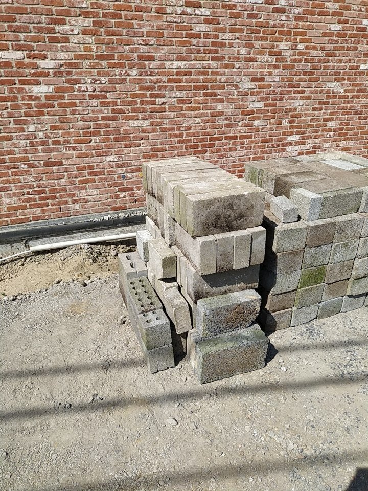 Snelbouwstenen /betonstenen, Ophalen
