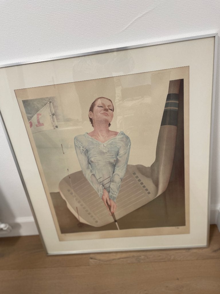 De Golfster van Pol Mara, Ophalen, Portret en Figuren, Genummerd, Lithografie