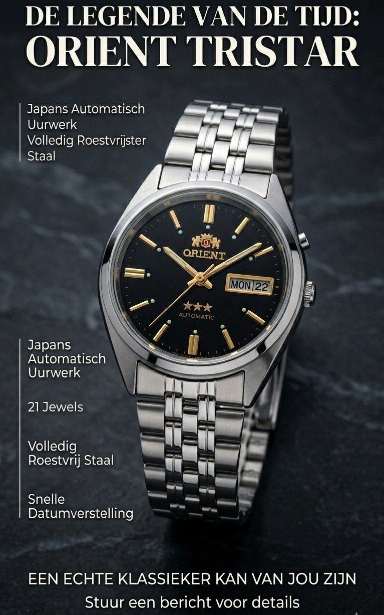 Qrient  3 Star, Handtassen en Accessoires, Horloges | Heren, Ophalen