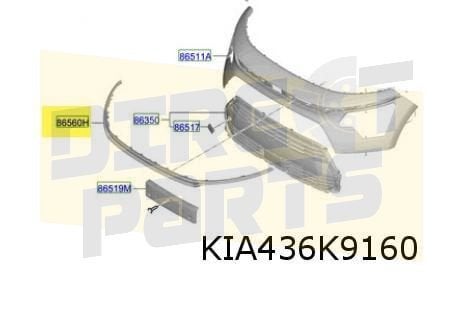 Kia Niro (5/22-) (EV / HEV / PHEV) sierlijst boven voorbumpe, Kia, -, -, Nieuw