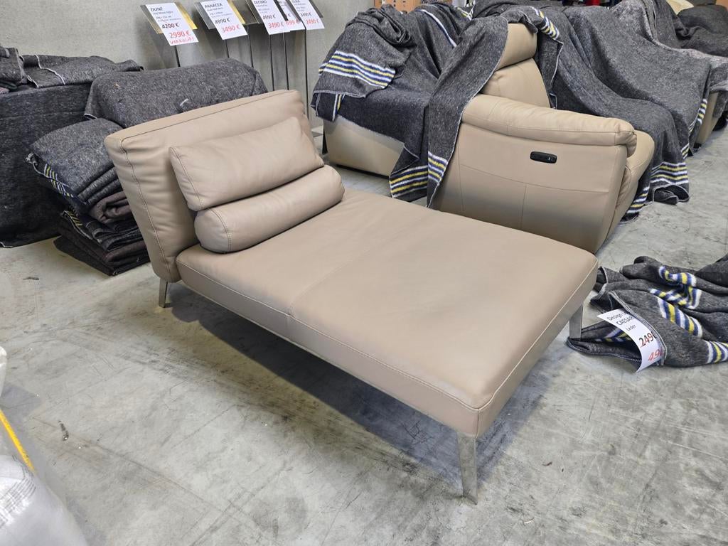 Prachtige italiaanse chaise longue in leder, Ophalen