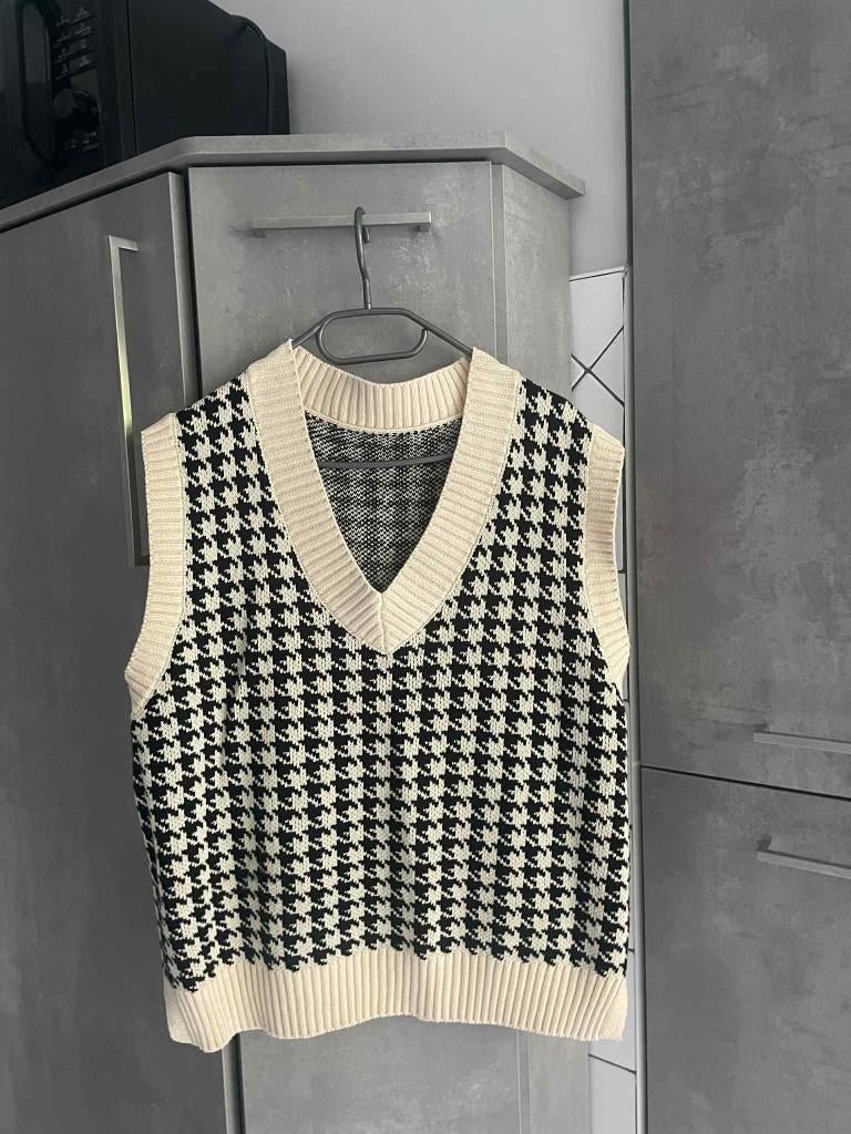 PULL débardeur   neuf VINTAGE beige noir S, Vêtements | Femmes, Enlèvement ou Envoi, Neuf, Taille 36 (S), Autres couleurs
