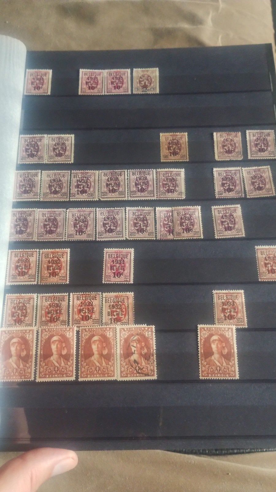 3 albums de timbres Belge de 1931 à 1950, Enlèvement ou Envoi