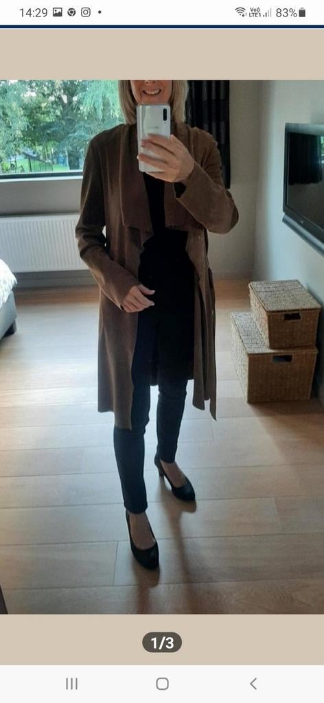 Vest/jas maat 40 daim Caroline Biss, Bruin, Zo goed als nieuw, Caroline Biss, Ophalen