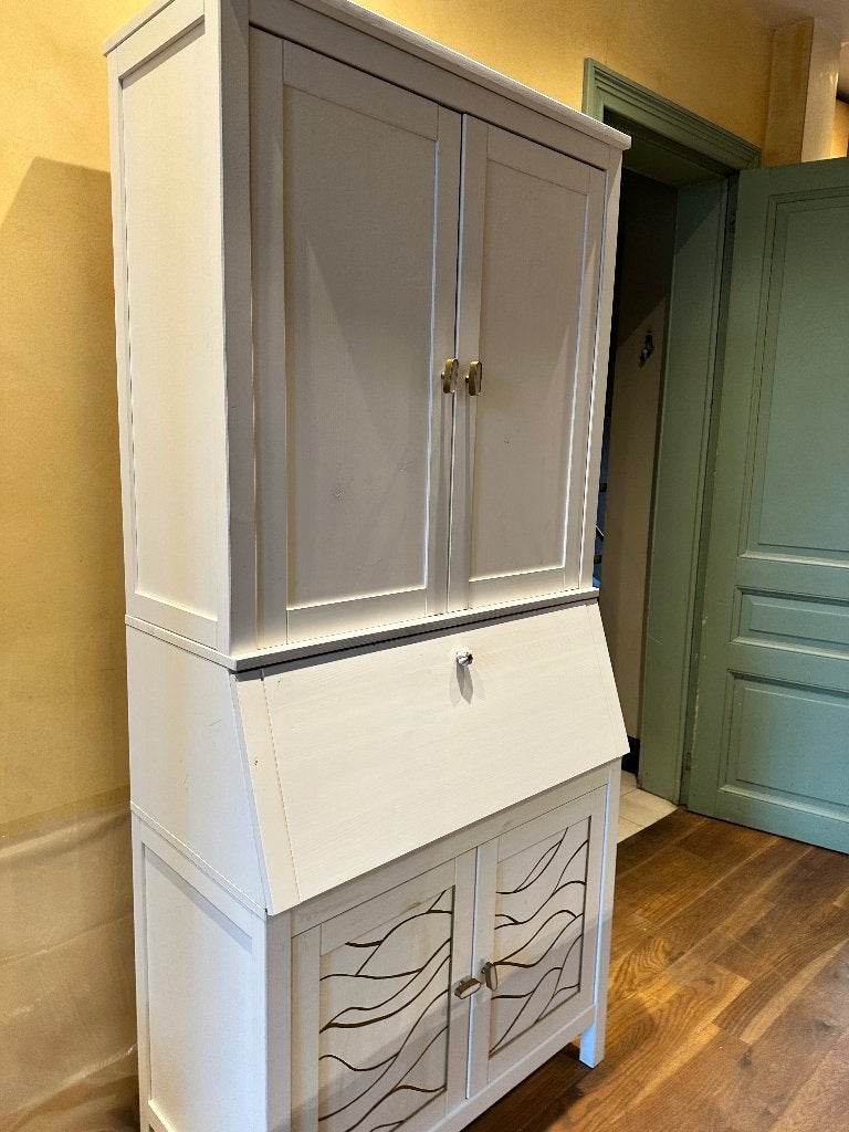 IKEA Hemnes secretaire + handgeschilderde deuren, Enlèvement, Utilisé, Scandi
