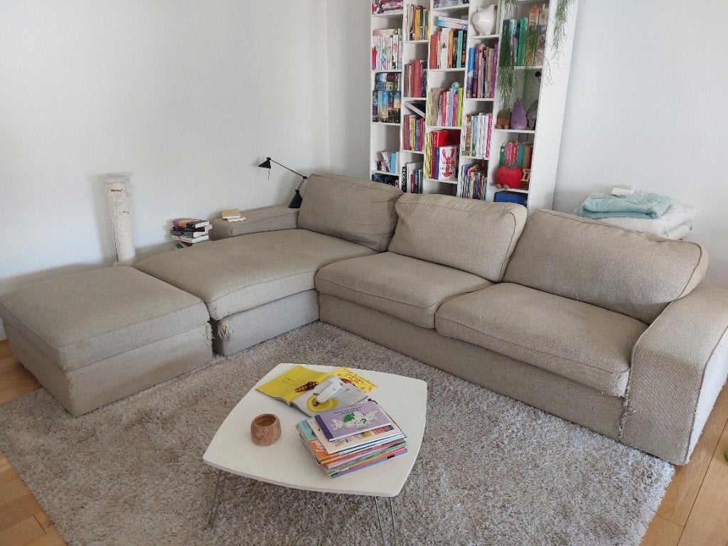 Gratis Zetel + poef, Quatre personnes ou plus, 125 à 150 cm, 150 à 200 cm, Enlèvement