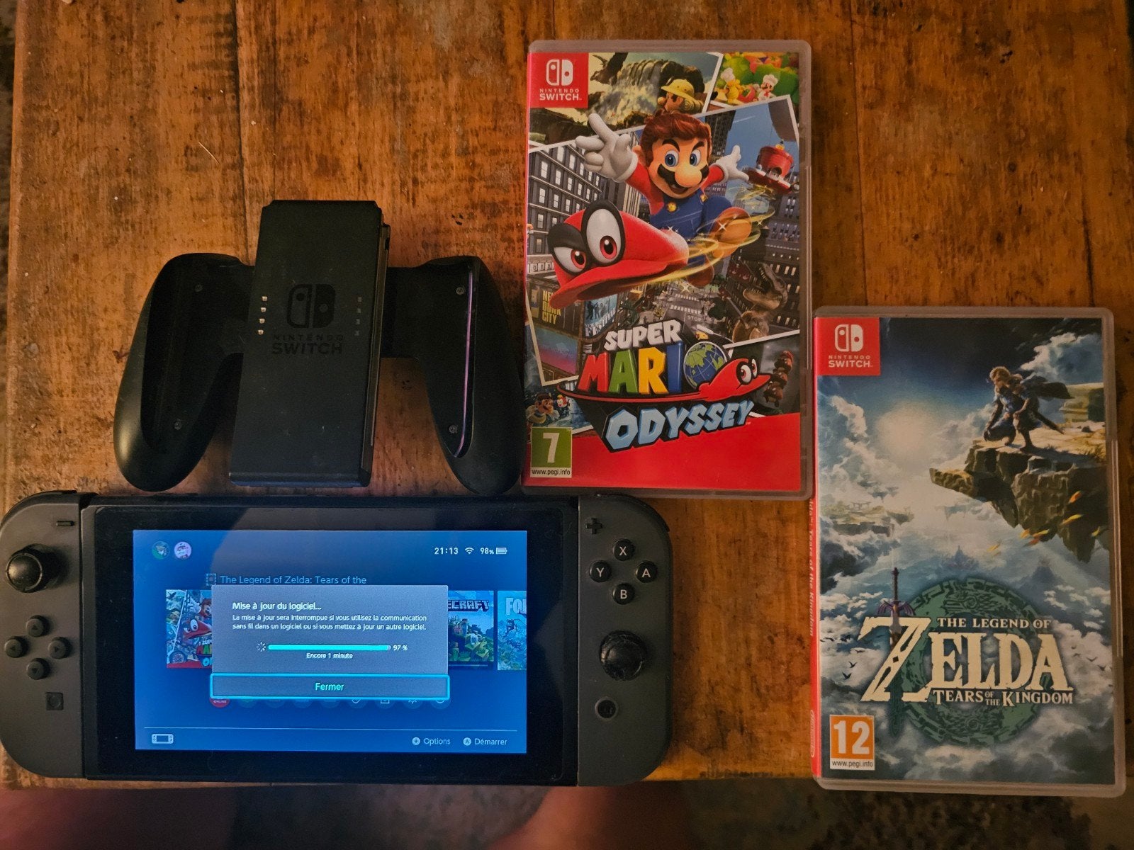 Nintendo switch + jeux, Ophalen of Verzenden, Gebruikt, Met games, Switch Original