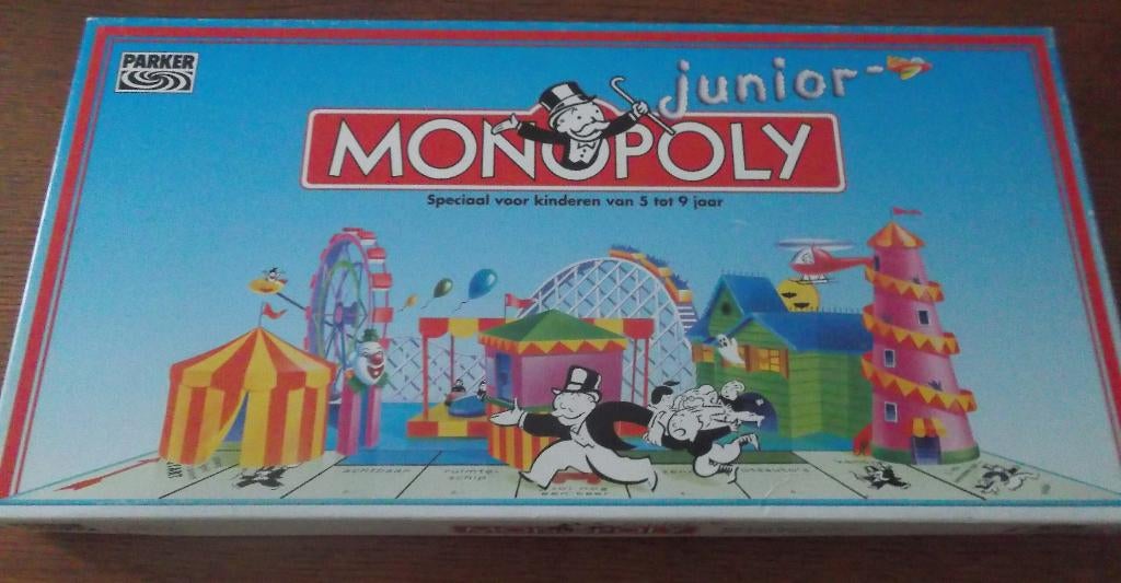 Monopoloy junior kermis / Vintage 1991 / Parker, Trois ou quatre joueurs, Enlèvement, Utilisé, Parker