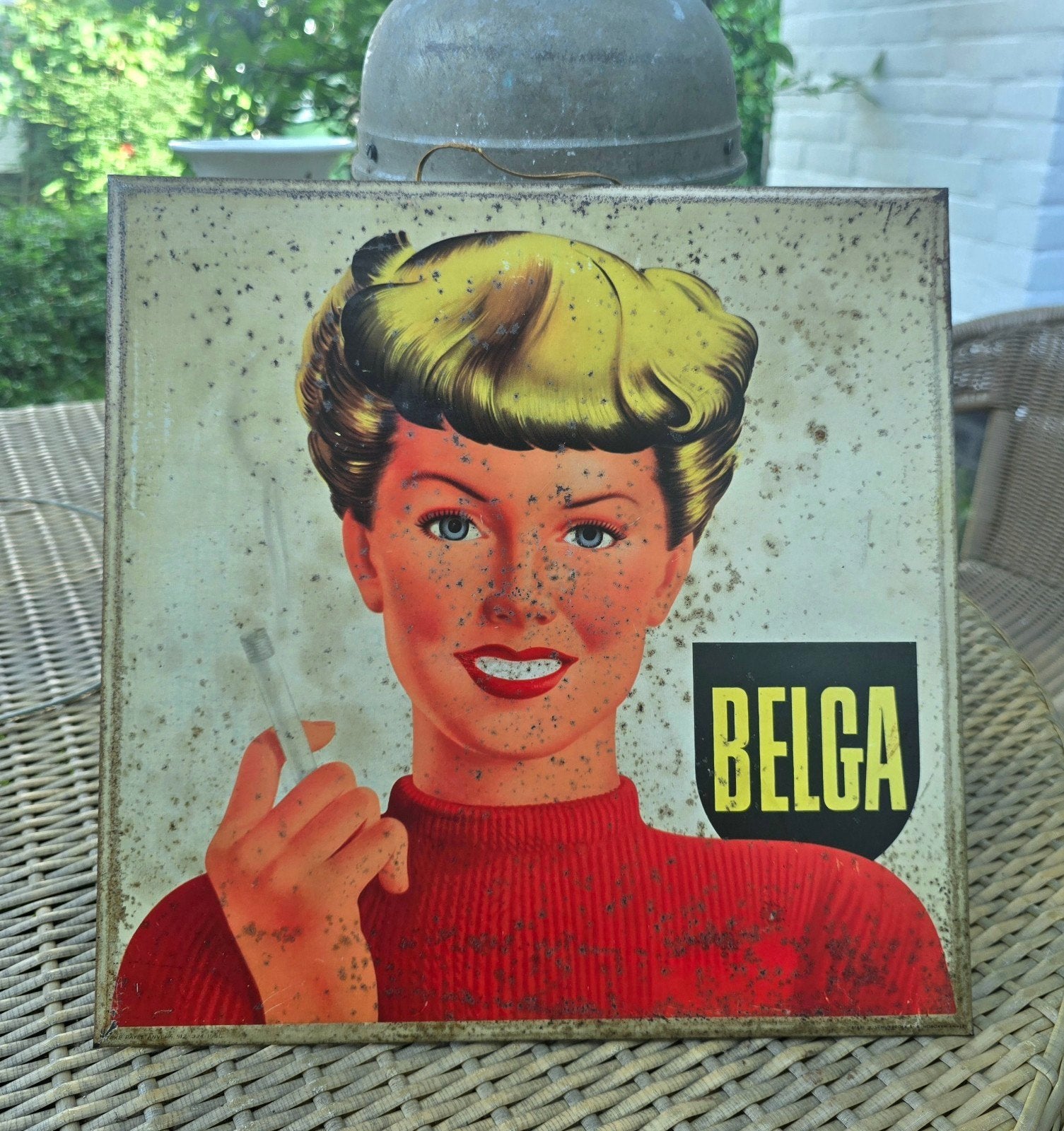 Reclamebord Belga 1950, Ophalen of Verzenden
