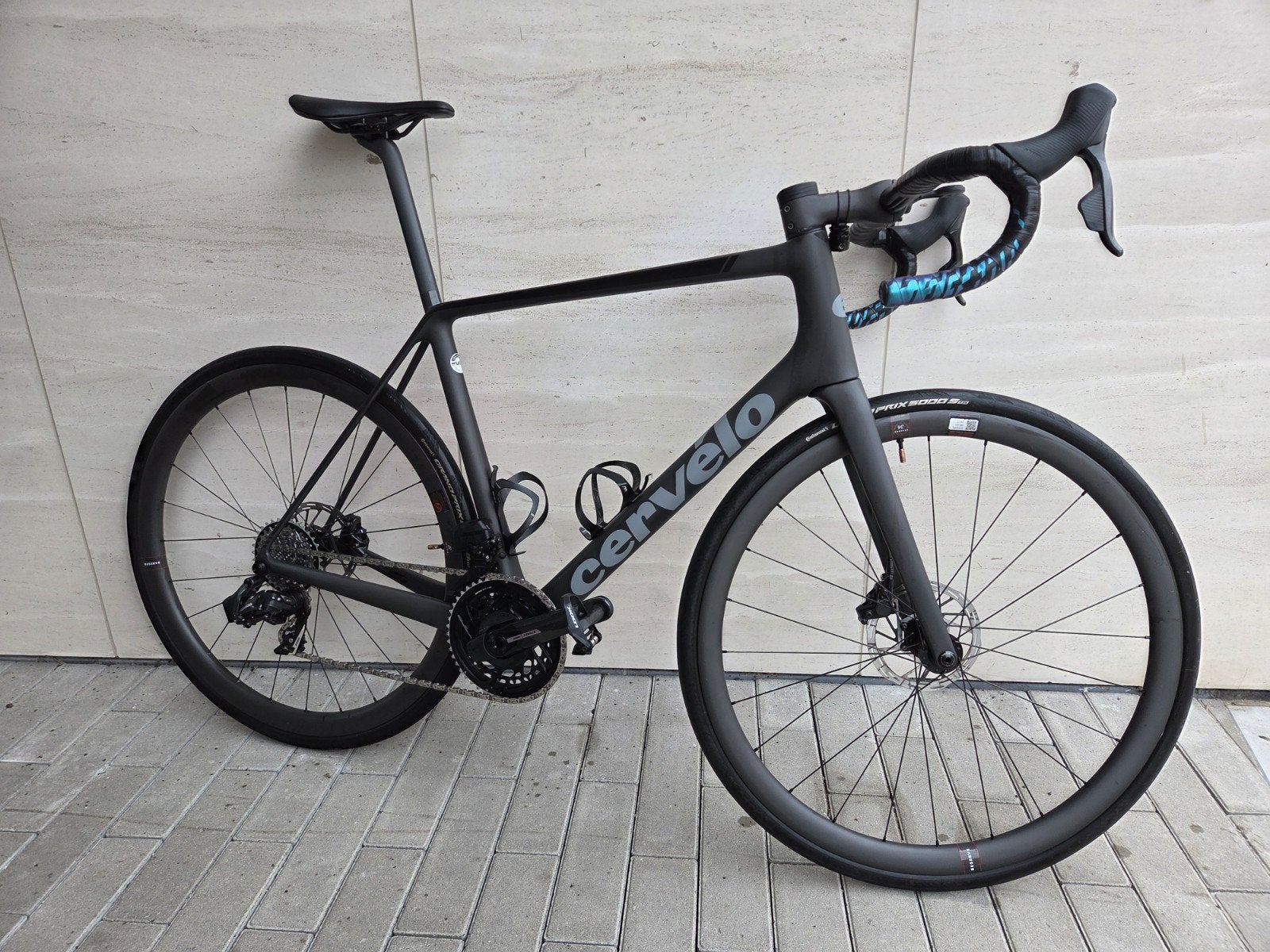 Cervélo R5 - mat grijs - m 58 - SRAM Force E met powermeter, Autres marques, 10 à 15 vitesses, 57 à 61 cm, Comme neuf