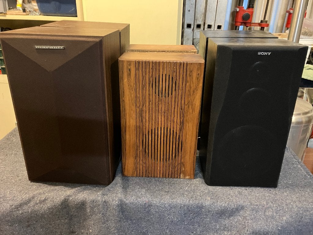 Lot luidsprekers (Marantz, Sony), Ophalen, Gebruikt, Stereo speakers, Overige merken