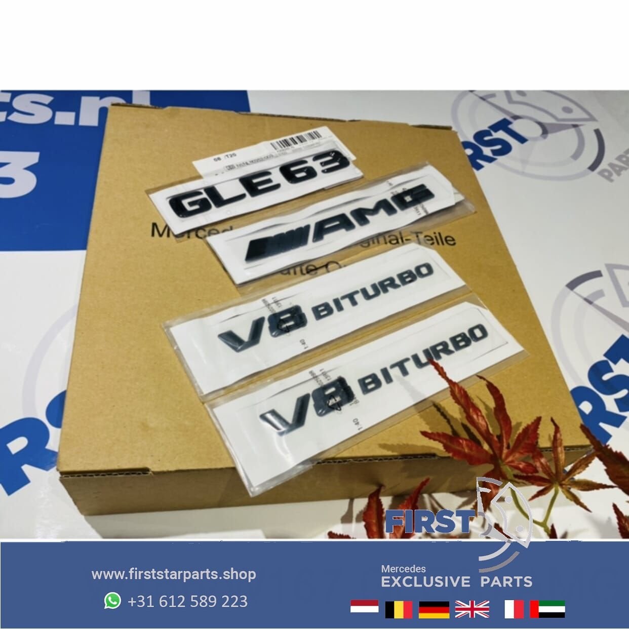 W166 W292 W167 GLE63 AMG LOGO SET ZWART EMBLEMEN SET Mercede, Gebruikt, -, Ophalen of Verzenden, -