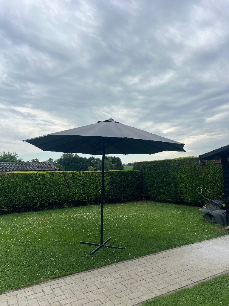 double parasol pour jardin, Enlèvement, Utilisé, Parasol sur pied, Étanche