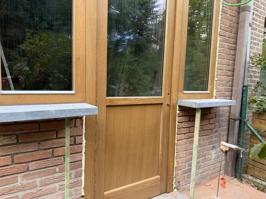 Porte en bois - chêne, Neuf, 160 cm ou plus, Enlèvement, Double vitrage
