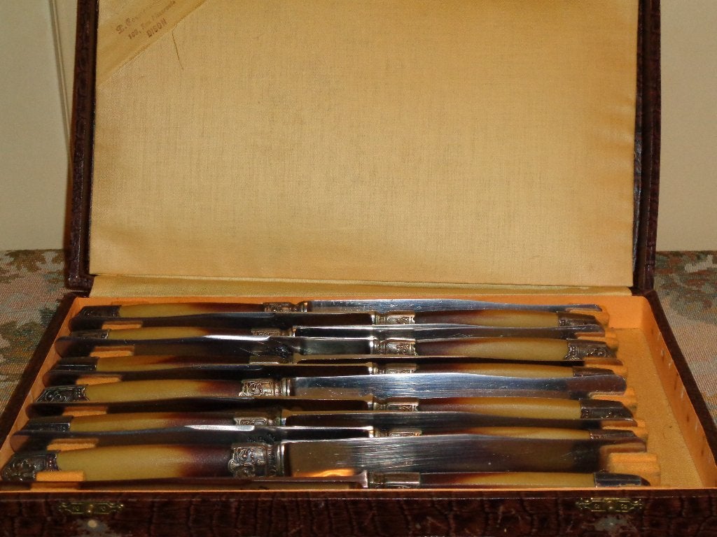 Set van 12 antieke messen, Antiek en Kunst, Antiek | Bestek, Ophalen of Verzenden