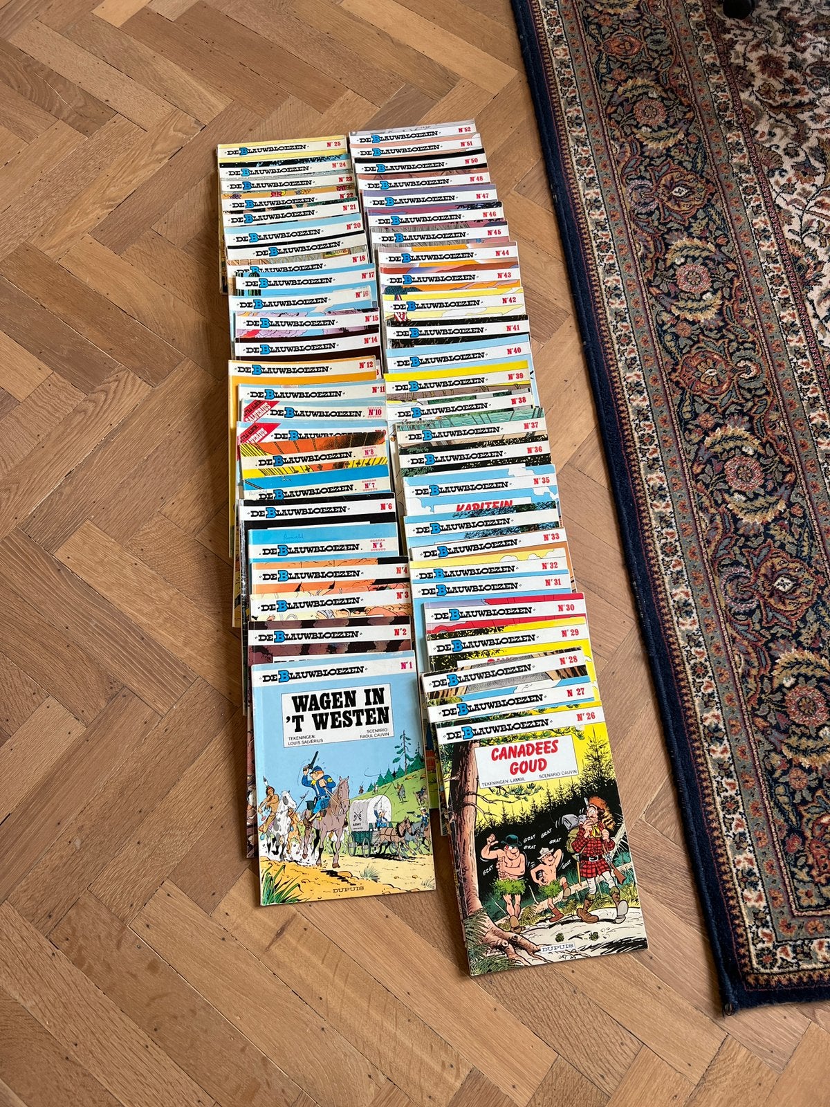 Strips De Blauwbloezen nummer 1 tem 52, Boeken, Complete serie of reeks, Ophalen of Verzenden, Gelezen