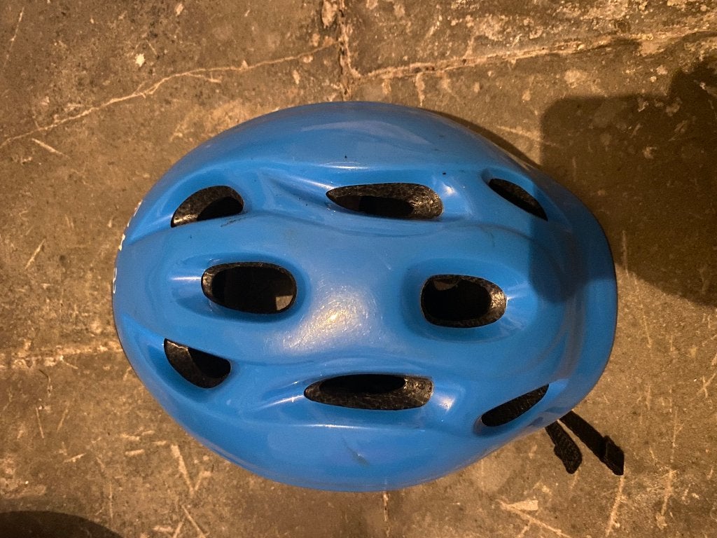 Blauwe fietshelm | Decathlon, Gebruikt, Verzenden, Jongen of Meisje, Overige maten