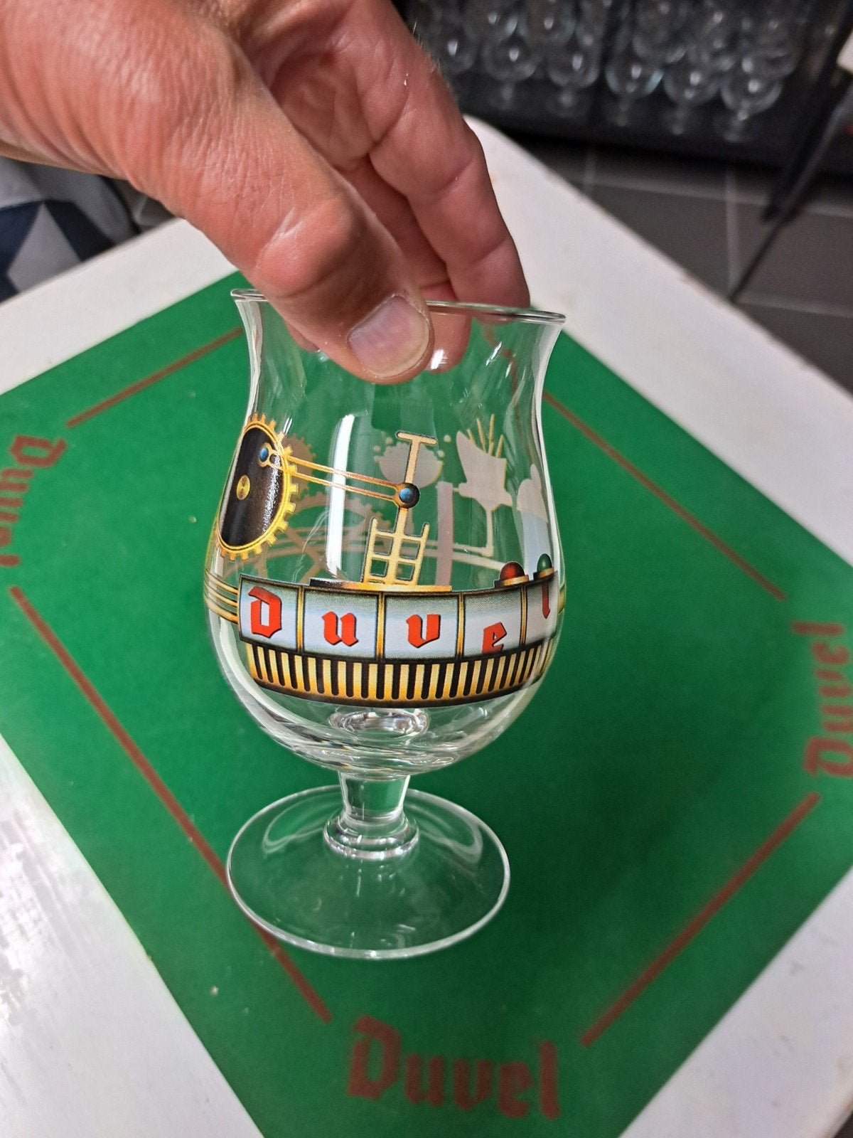Duvel glas Jono, Ophalen of Verzenden, Duvel