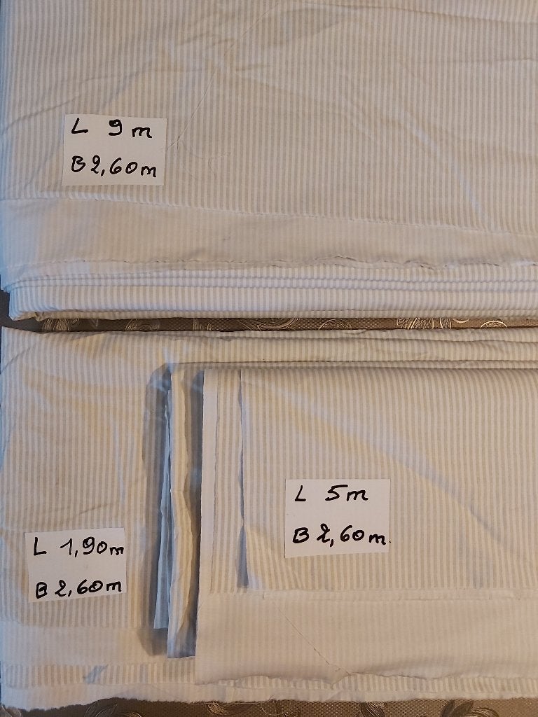 kit de couture en tissu Veritas en tissu rayé vintage, Enlèvement ou Envoi, Neuf, Beige, Coton