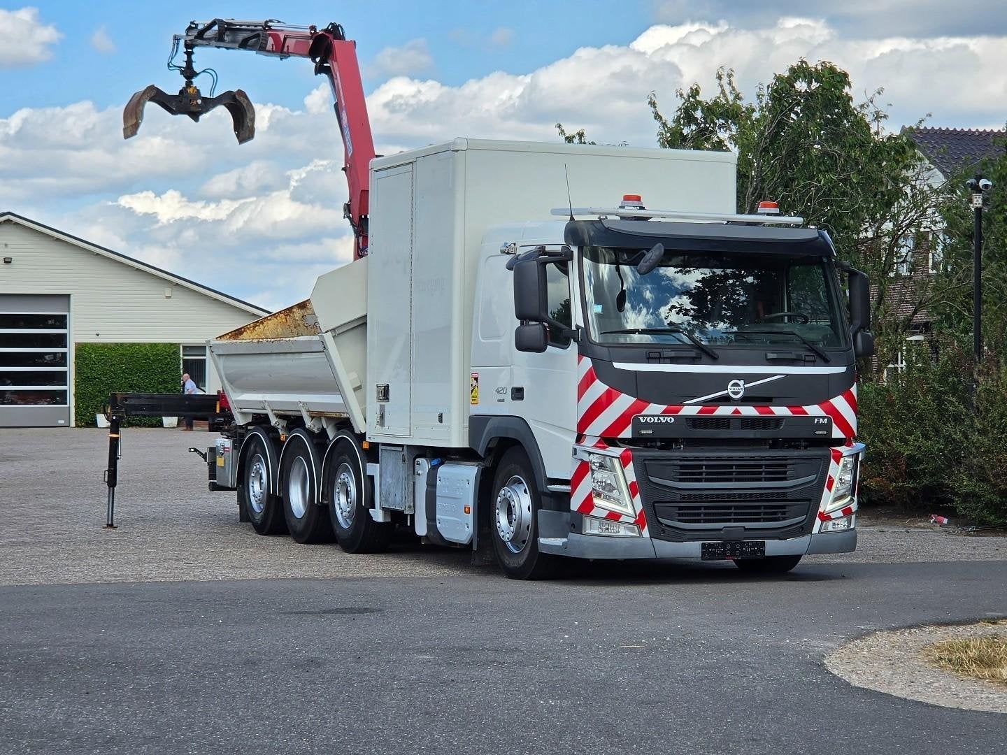 Volvo FM420 2x GRUE/BENNE EURO6 ! ZÉRO ÉMISSION 2030 ! STA, Cuir, Achat, Euro 6, Entreprise