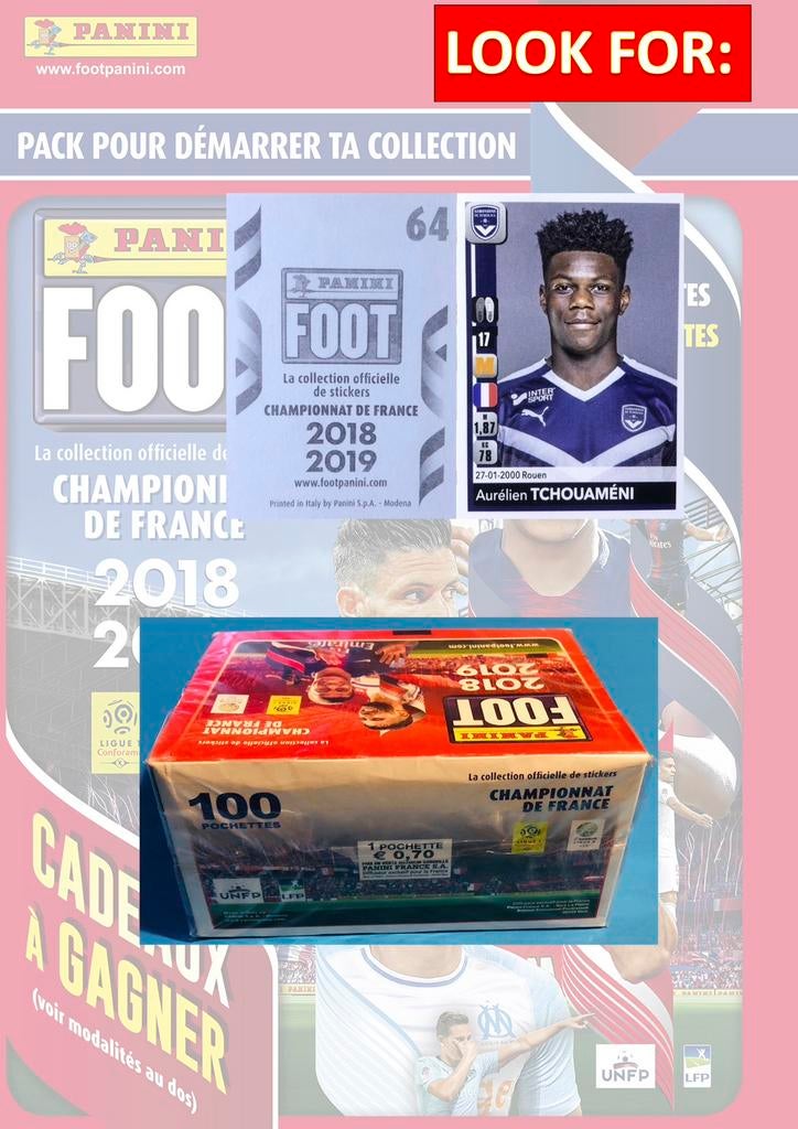 Panini Foot 2018/19 France Tchouameni Rookie Box, Envoi, Comme neuf, Autocollant
