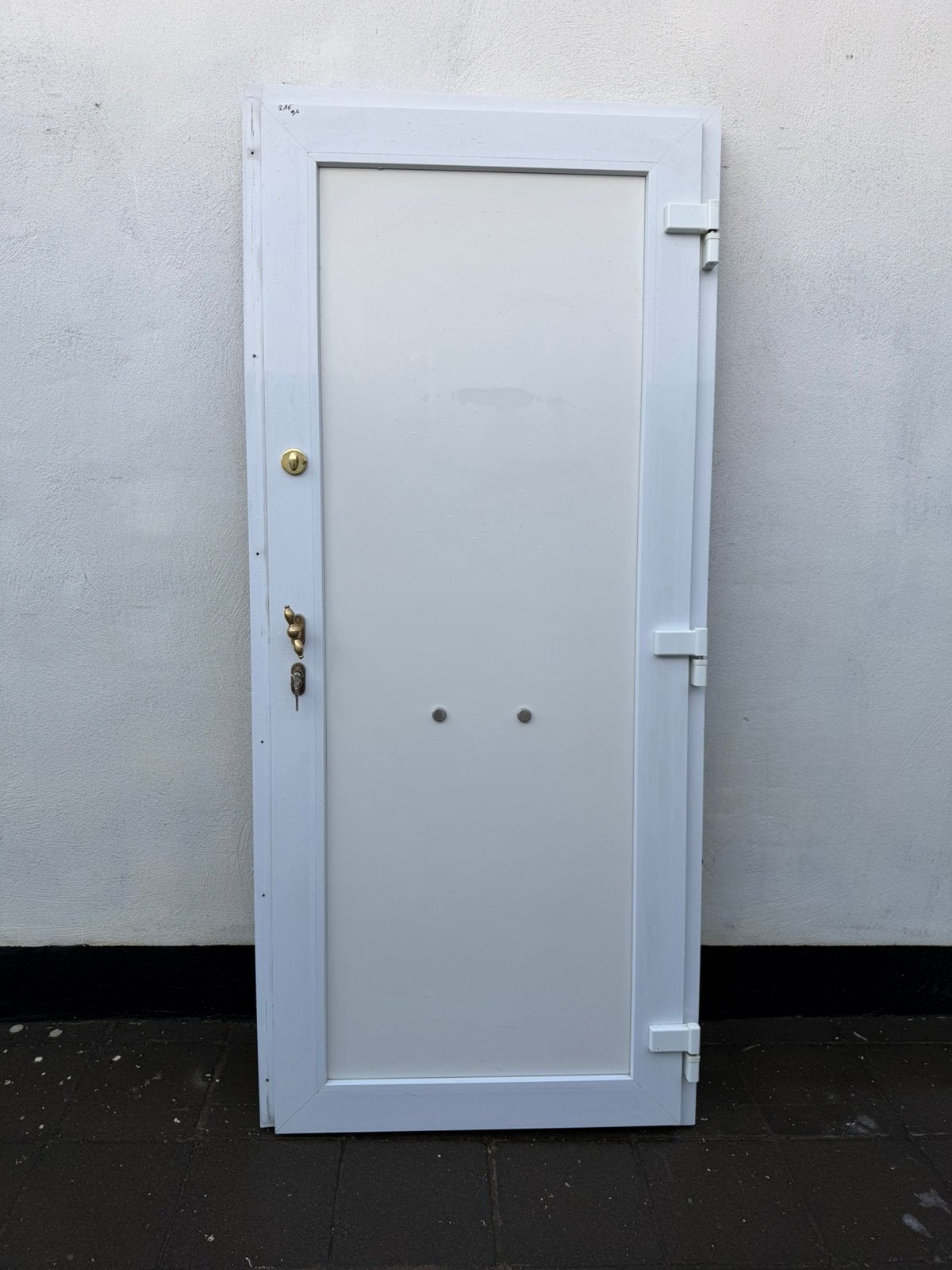 PVC DEUR WIT/BRUIN MET SLEUTEL THUIS LEVERBAAR, Doe-het-zelf en Bouw, Ophalen, Zo goed als nieuw