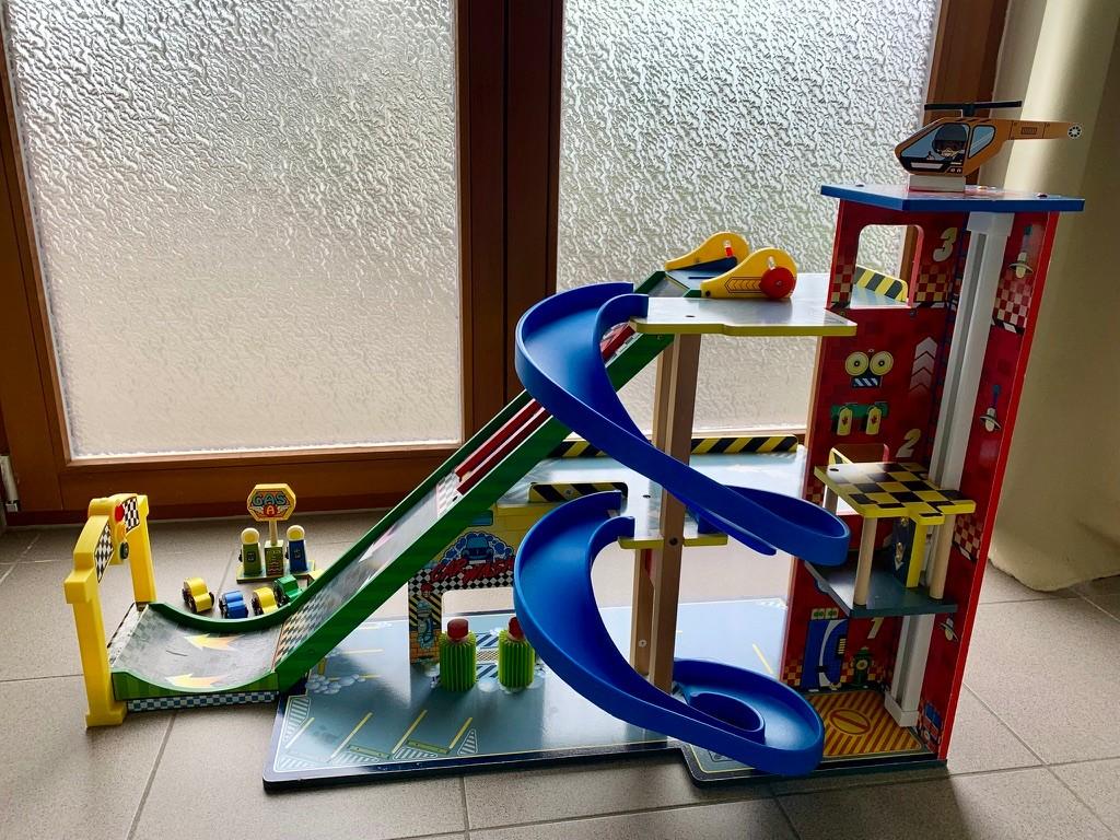 Garage voor auto en brandweer, Ophalen, Gebruikt, Handmatig, Racebaan
