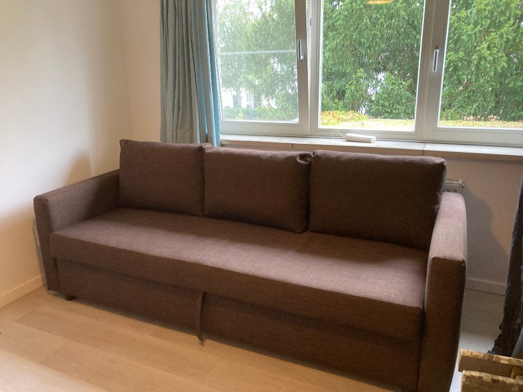 slaapbank Ikea bruin, Ophalen, Gebruikt, Stof, Driepersoons