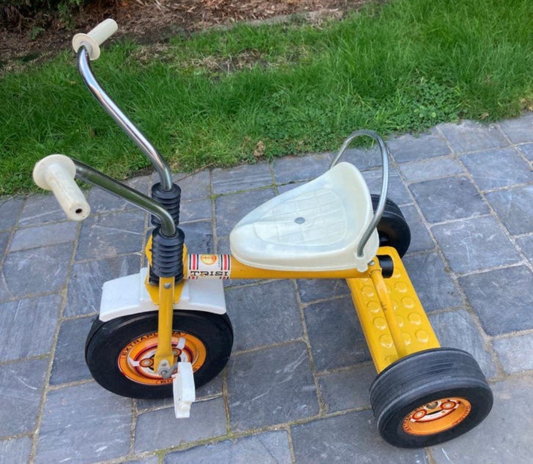Retro TRISI kinder-driewieler – Geel – Jaren 70/80 stijl, Ophalen, Gebruikt, Trisi