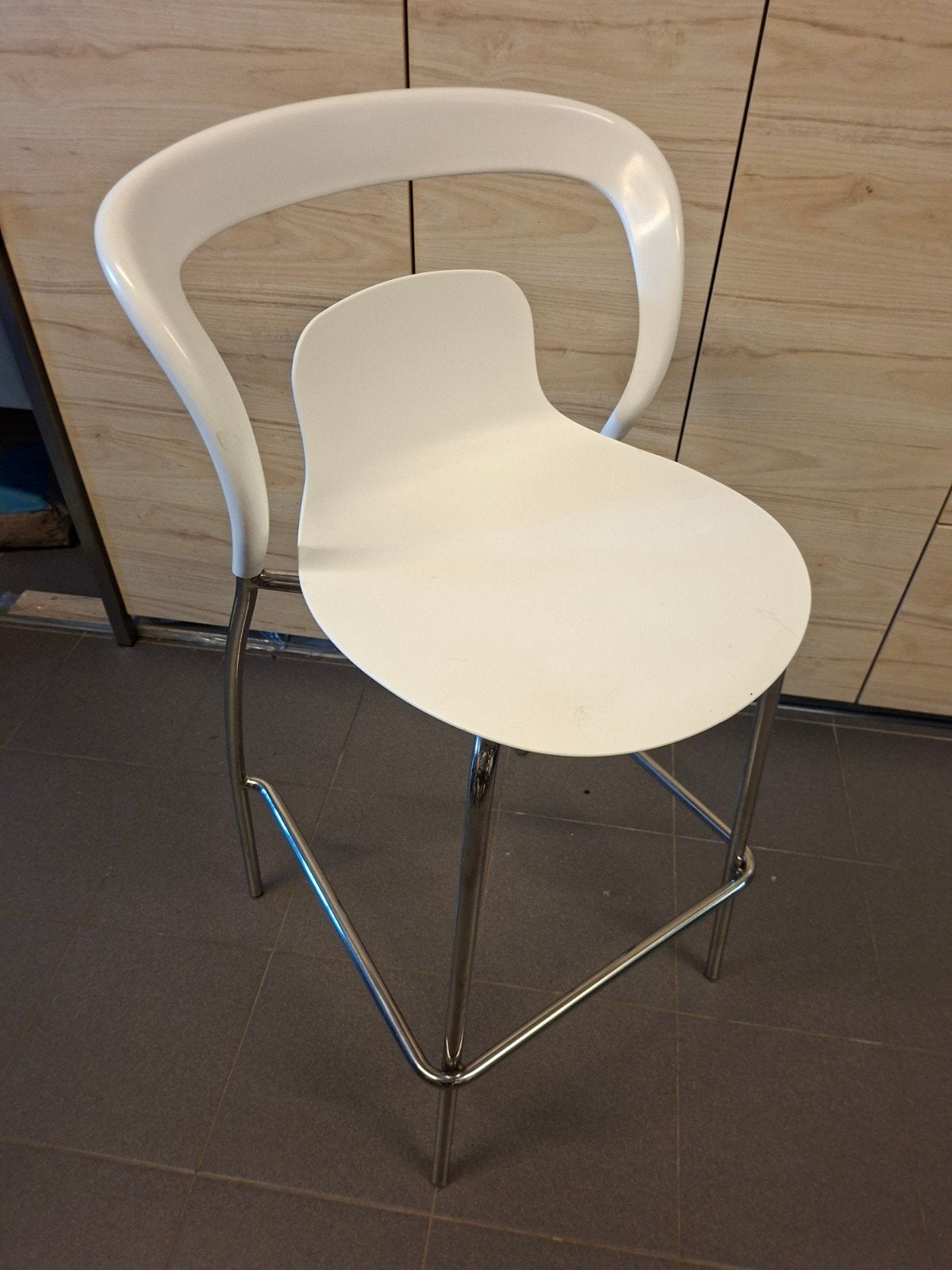 Design Barstoelen, Huis en Inrichting, Stoelen, Ophalen, Kunststof, Wit, Zo goed als nieuw