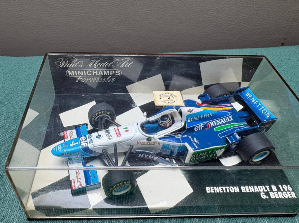 Formule 1 Benetton Renault B196 G.Berger Pauls model art, Ophalen of Verzenden, Zo goed als nieuw, Auto, MiniChamps