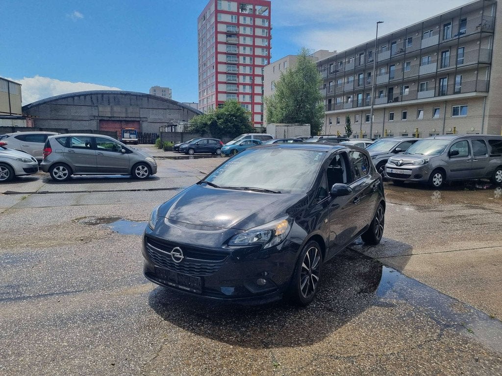 Opel Corsa Corsa 1.4 Turbo Black Edition S/S (EU6.2), Auto's, Stof, Gebruikt, 4 cilinders, Zwart