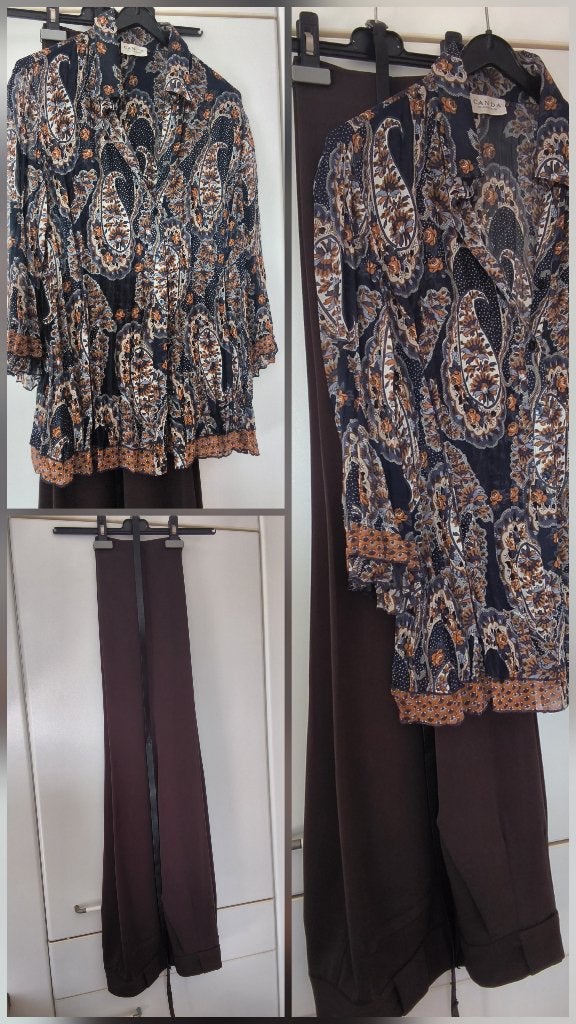 Set hemd+bijpassende broek voor dames CANDA/T. 40/42, Kleding | Dames, Maat 38/40 (M), Beige, Ophalen of Verzenden, Zo goed als nieuw