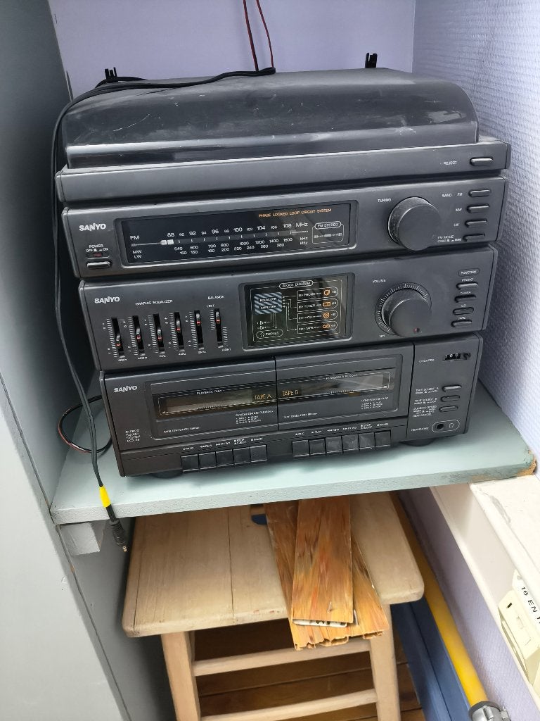 Radio cassette tuner platendraaier, Audio, Tv en Foto, Stereoketens, Ophalen, Gebruikt