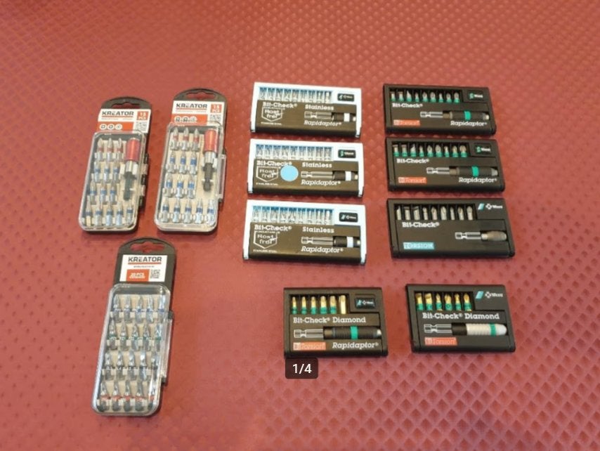 ensembles d'embouts professionnels de différents types, Bricolage & Construction, Outillage | Outillage à main, Enlèvement ou Envoi